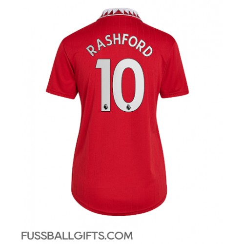 Manchester United Marcus Rashford #10 Fußballbekleidung Heimtrikot Damen 2022-23 Kurzarm